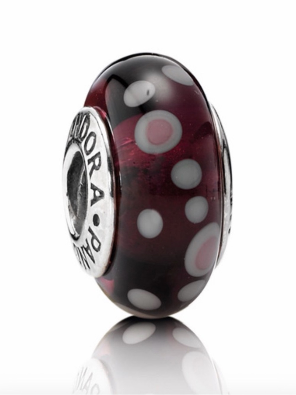 Pandora Purple Bubbles Murano Glass Charm - retired
